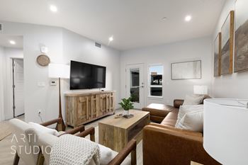 Living room with television